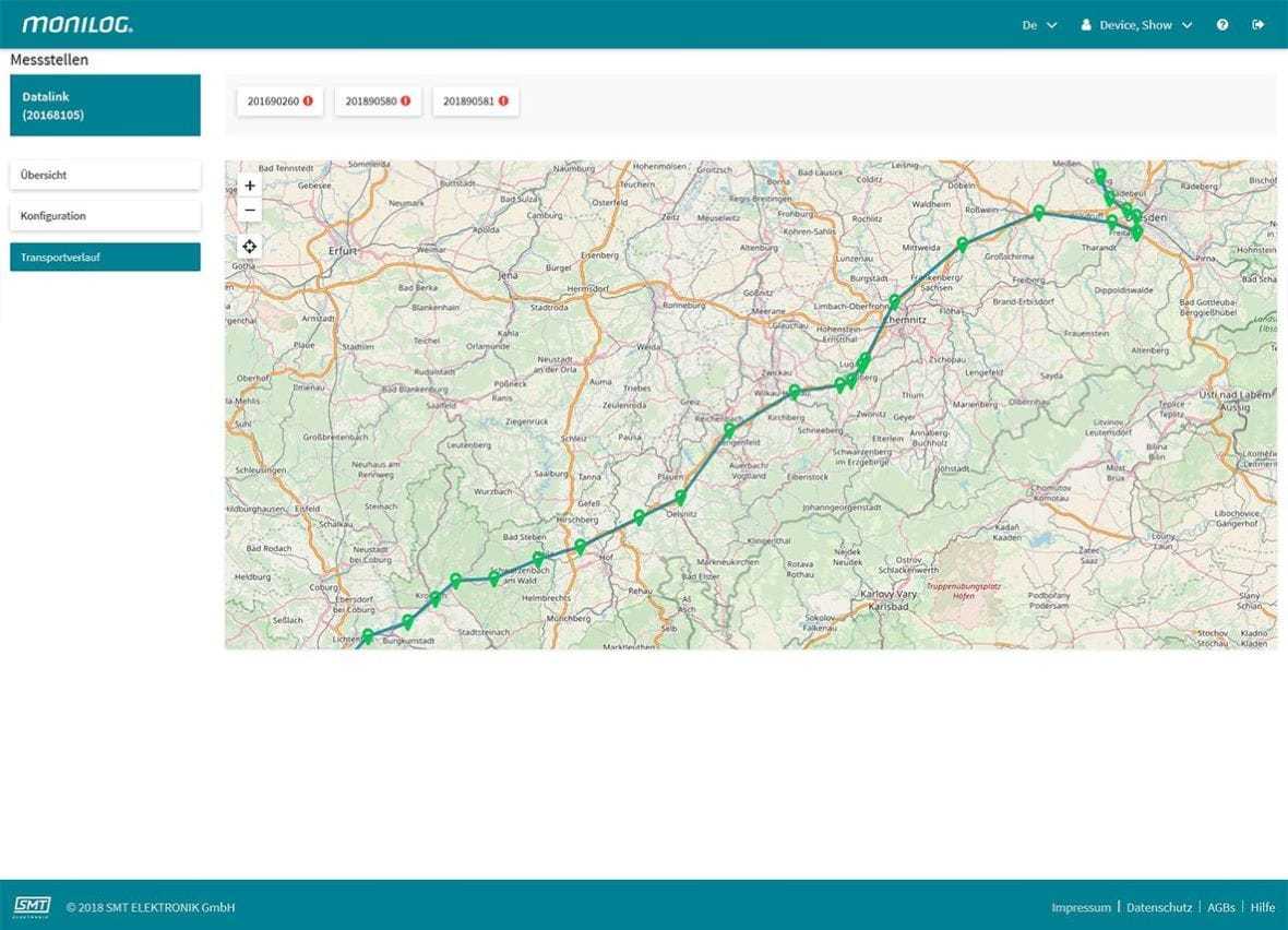 Uebersicht Transportweg